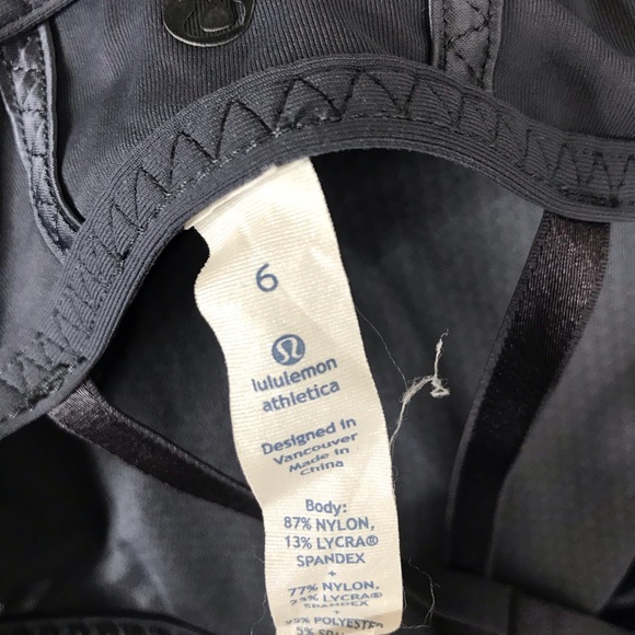 Lululemon rehearsal tank coal gray 6 criss cross - Picture 2 of 6